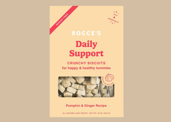 Dog Treats - Pumpkin & Ginger Crunchy Biscuits for Digestive Support