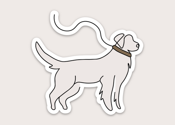 Sticker - Dog with Leash