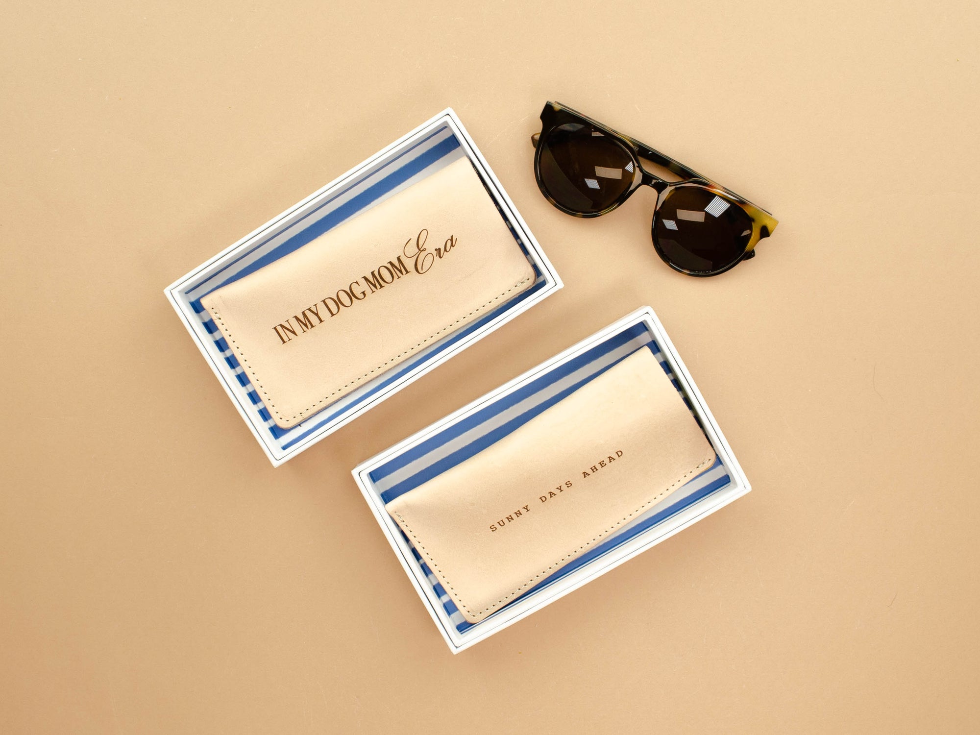 Sunglass Case - Leather/Velvet - Sunny