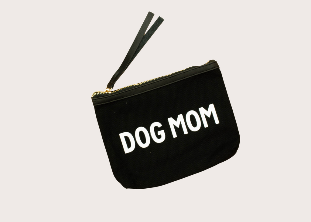 Black Canvas Pouch - Dog Mom