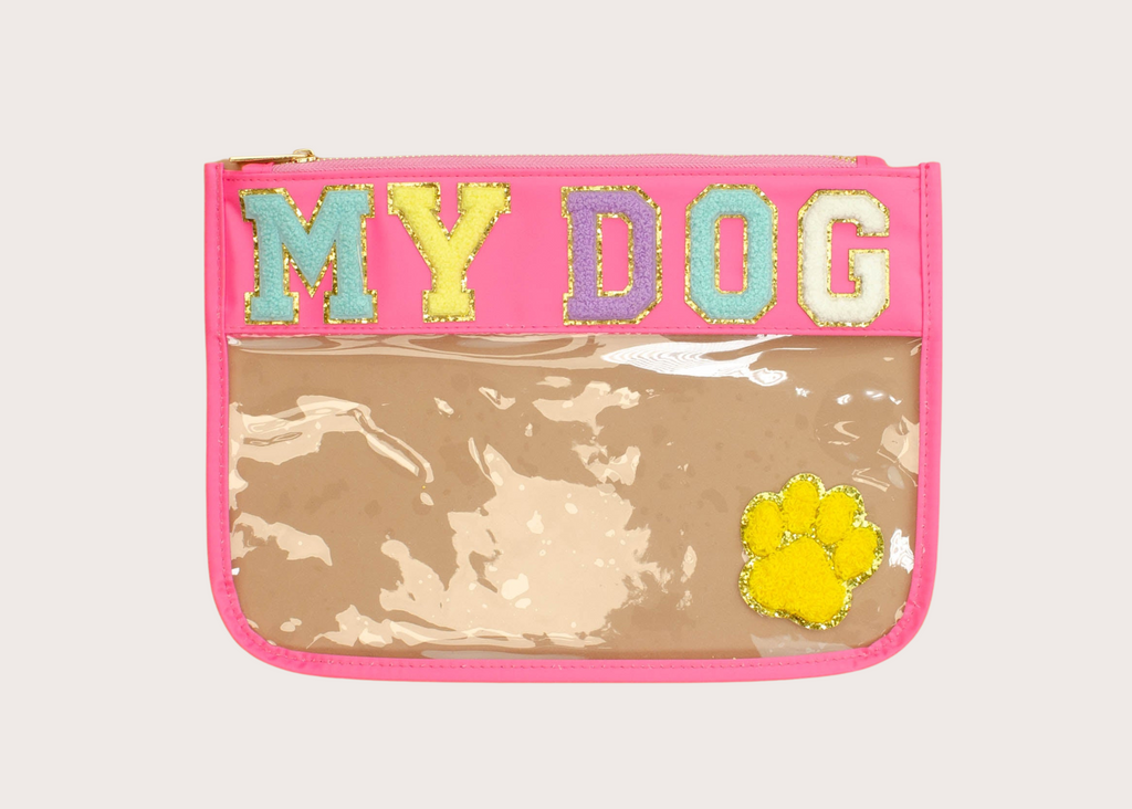 Clear Acrylic Pouch - My Dog/Pink