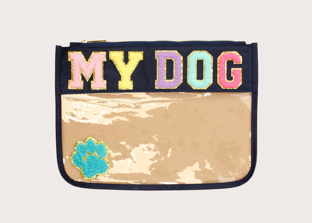 Clear Acrylic Pouch - My Dog/Navy