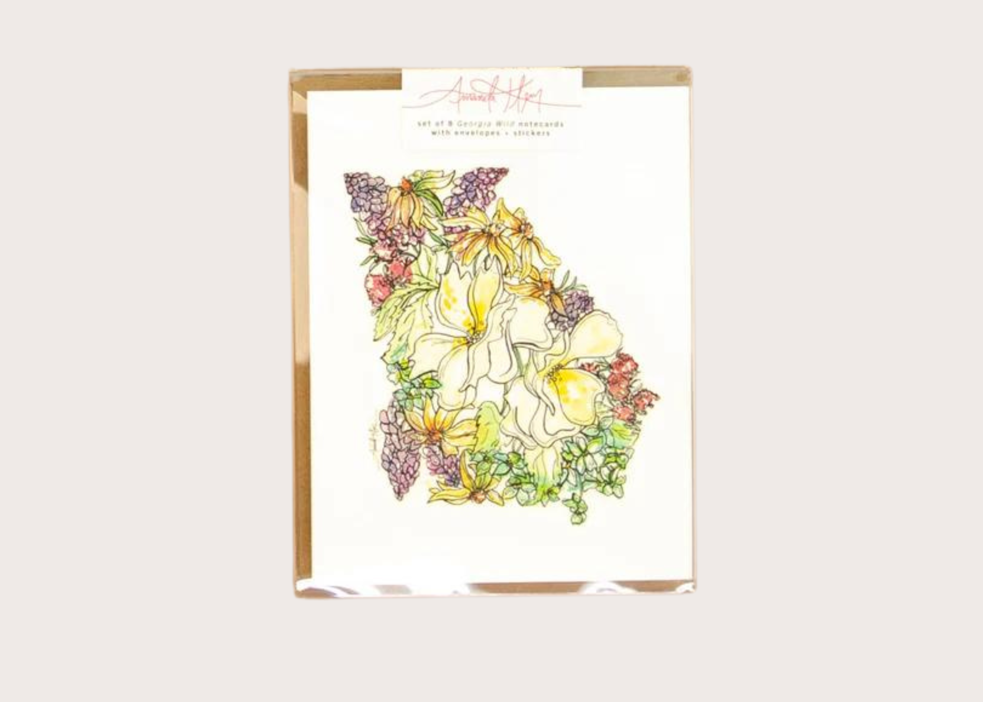 Floral Georgia Note Cards