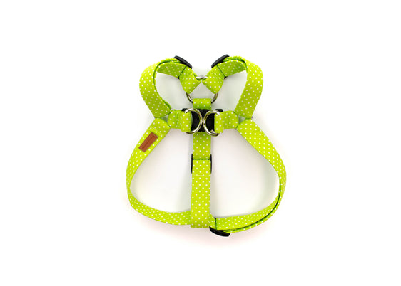 Lime Polka Dot Harness