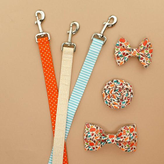 Orange Polka Dot Leash